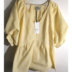 Finley Yellow Seersucker Blouse
